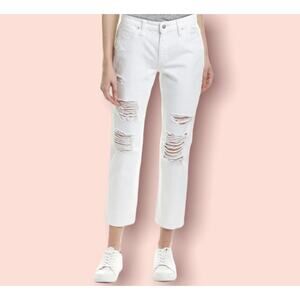 Joe’s Jeans The Lover mid rise baggy white jeans distressed NWT women size 32